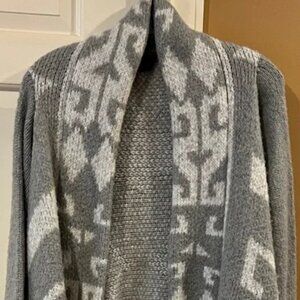 Gray Patterned Women's Cardigan